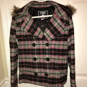 Victoria's Secret Plaid Trench